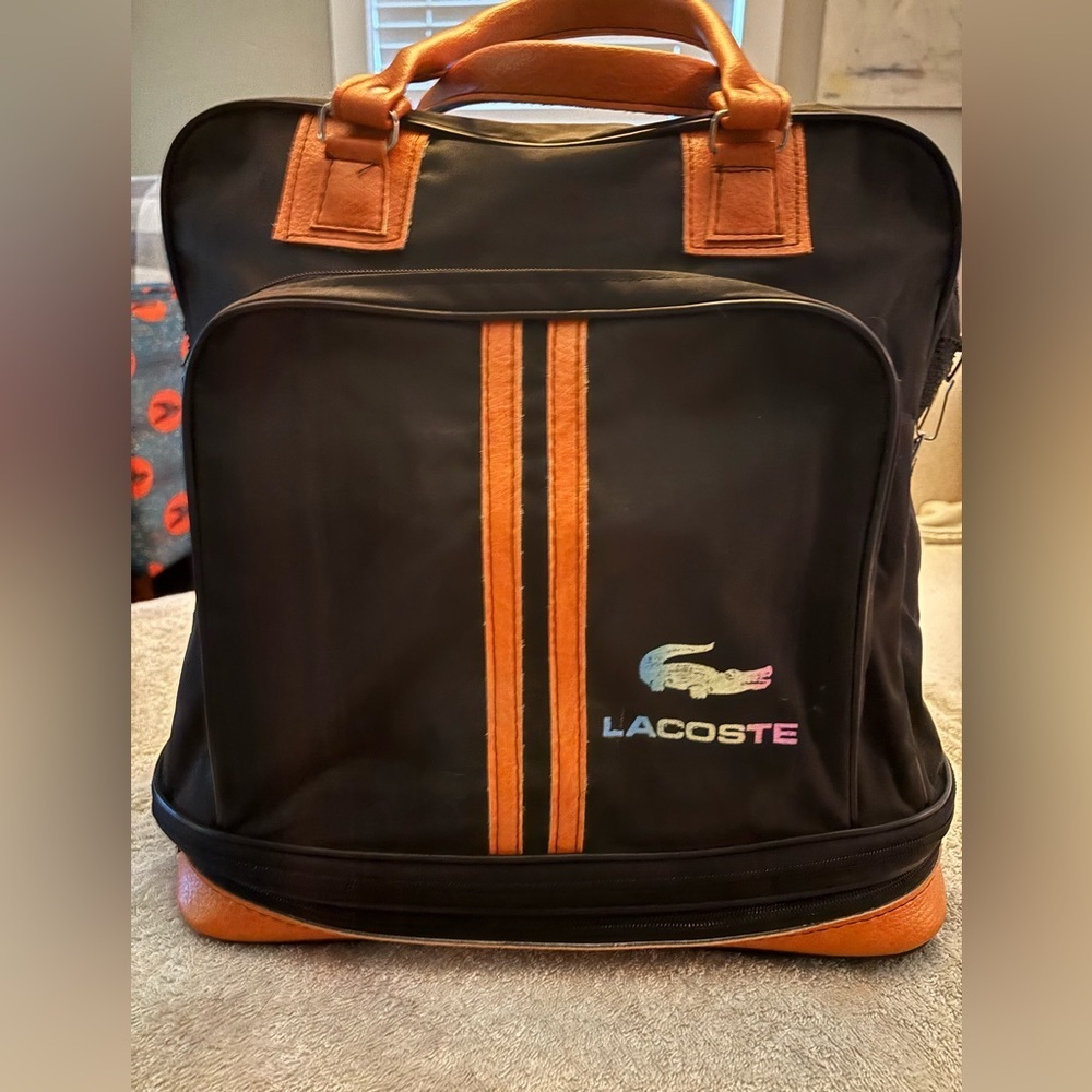 Vintage rare Lacoste messenger laptop bag with wheels